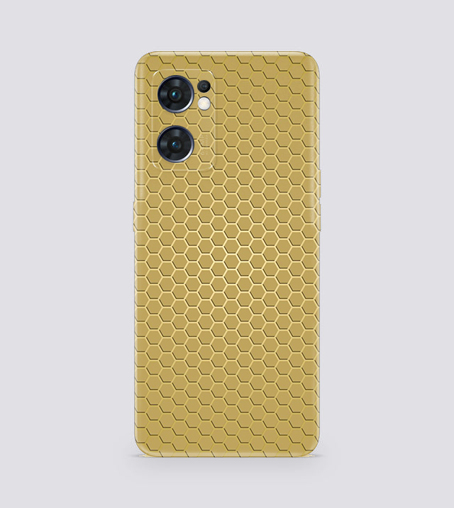 OPPO Reno 7 | Golden Desire | Honeycomb Texture