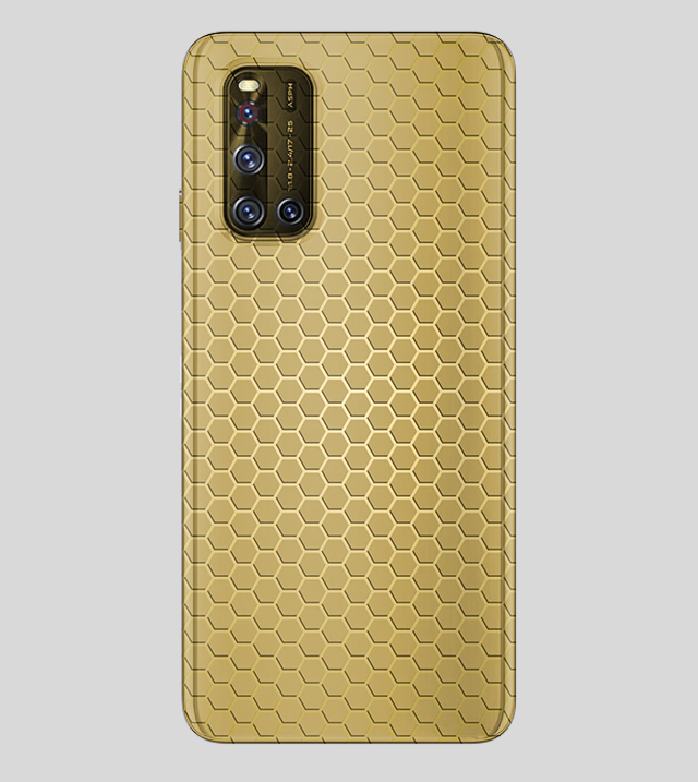 Vivo V19 | Golden Desire | Honeycomb Texture