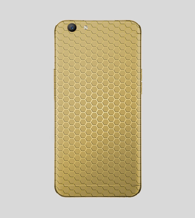 OPPO A59 | Golden Desire | Honeycomb Texture