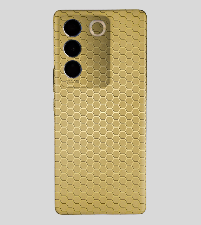 Vivo V27 Pro | Golden Desire | Honeycomb Texture