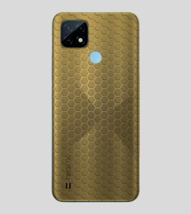 Realme C21 | Golden Desire | Honeycomb Texture