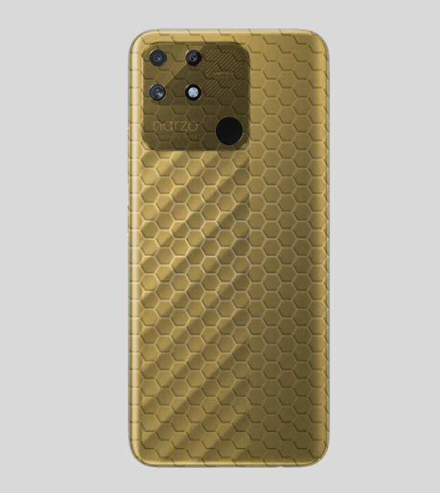 Realme Narzo 50A | Golden Desire | Honeycomb Texture