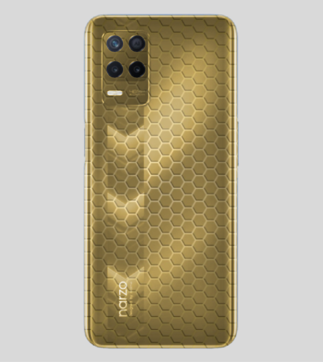 Realme Narzo 30 | Golden Desire | Honeycomb Texture