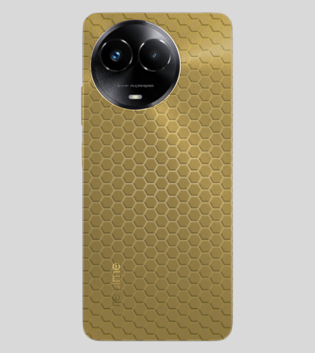 Realme 11x | Golden Desire | Honeycomb Texture