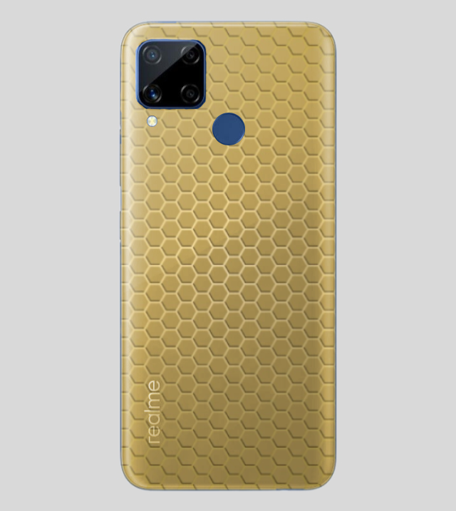Realme C15 | Golden Desire | Honeycomb Texture