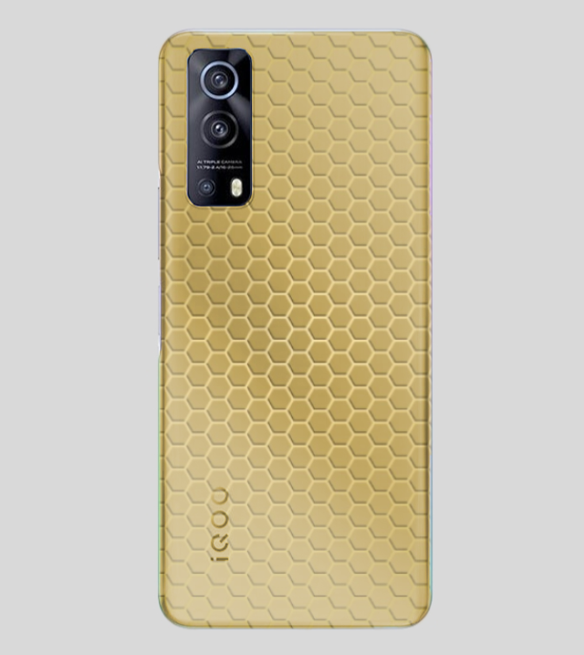 iQOO Z3 | Golden Desire | Honeycomb Texture