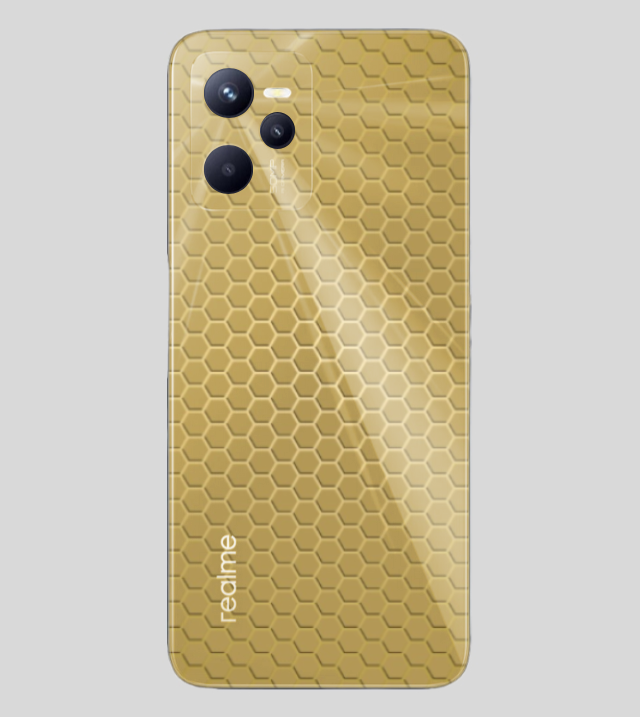 Realme C35 | Golden Desire | Honeycomb Texture